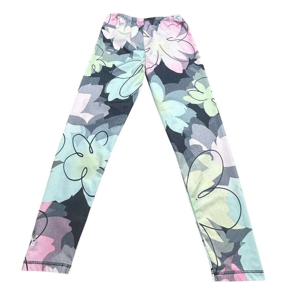 adidas Kids Leggings with Pastel Floral Design - Picture 4 of 4